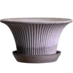 Bergs Potter Daisy Pot With Saucer Grå Ø30 Cm