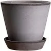 Bergs Potter Julie Pot With Saucer Grey Ø14 Cm