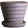 Bergs Potter Planet Pot With Saucer Grey Ø14 Cm