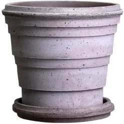 Bergs Potter Planet Pot With Saucer Grey Ø16 Cm