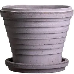 Bergs Potter Planet Pot With Saucer Grey Ø21 Cm