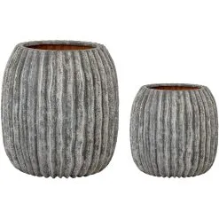 Bloomingville Efim Pots Terracotta 2 Pieces, Grey