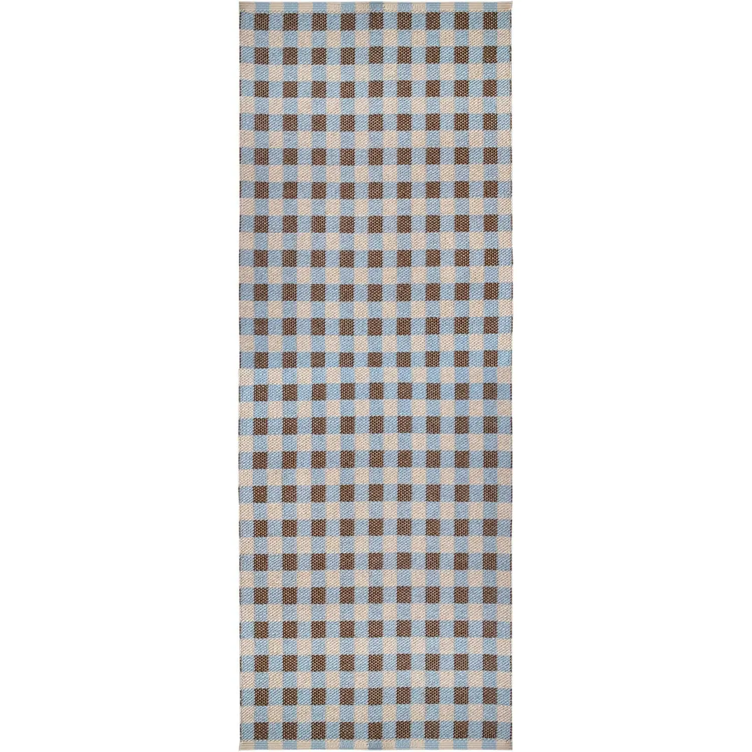 Brita Sweden Poppy Rug Blue/Brown, 70x200 Cm 1 Brita Sweden Poppy Rug Blue/Brown, 70x200 Cm