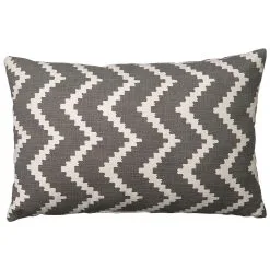 Chhatwal & Jonsson Ikat Sema Cushion 40x60 Cm Outdoor, Grey / Off-white