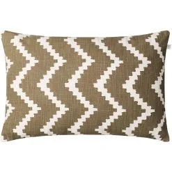 Chhatwal & Jonsson Ikat Sema Cushion 40x60 Cm Outdoor, Shitake / Off-white