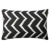 Chhatwal & Jonsson Ikat Sema Outdoor Cushion 40x60 Cm, Black