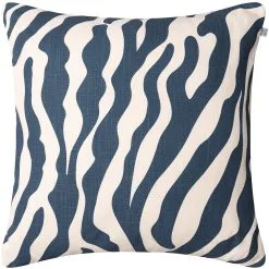 Chhatwal & Jonsson Zebra Cushion 50x50 Cm Outdoor, Blue / Off-white