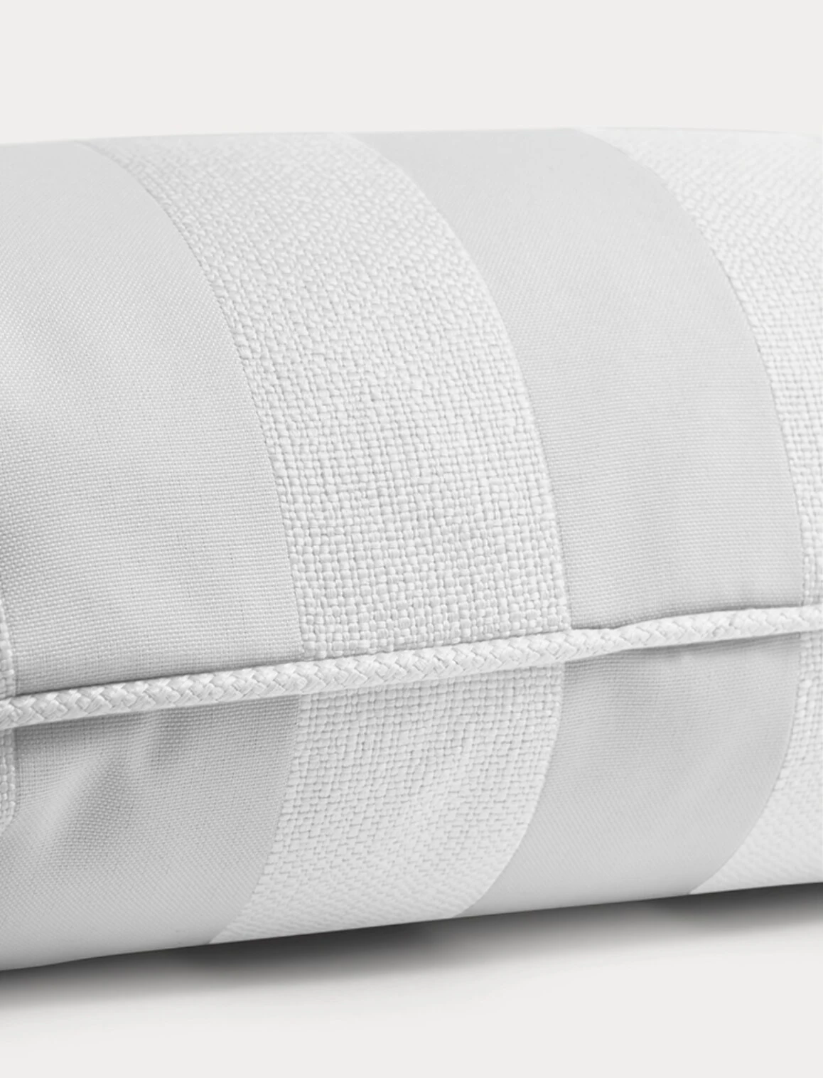 DIYTI Wide Stripe Cushion 25x45 Cm, White 2 DIYTI Wide Stripe Cushion 25x45 Cm, White - Image 2