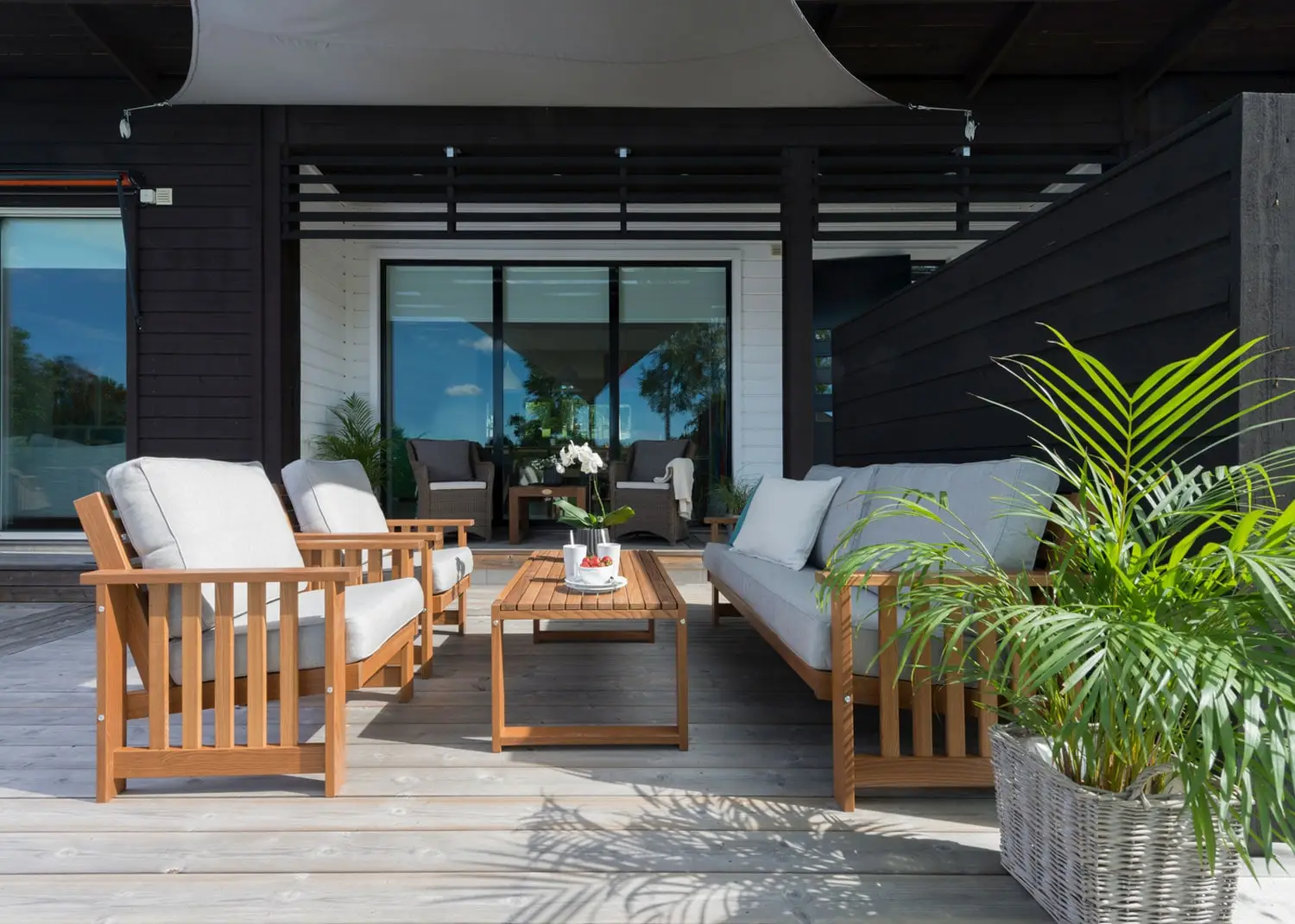 Hillerstorp Gotland Cushions Armchair, Grey 2 Hillerstorp Gotland Cushions Armchair, Grey - Image 2