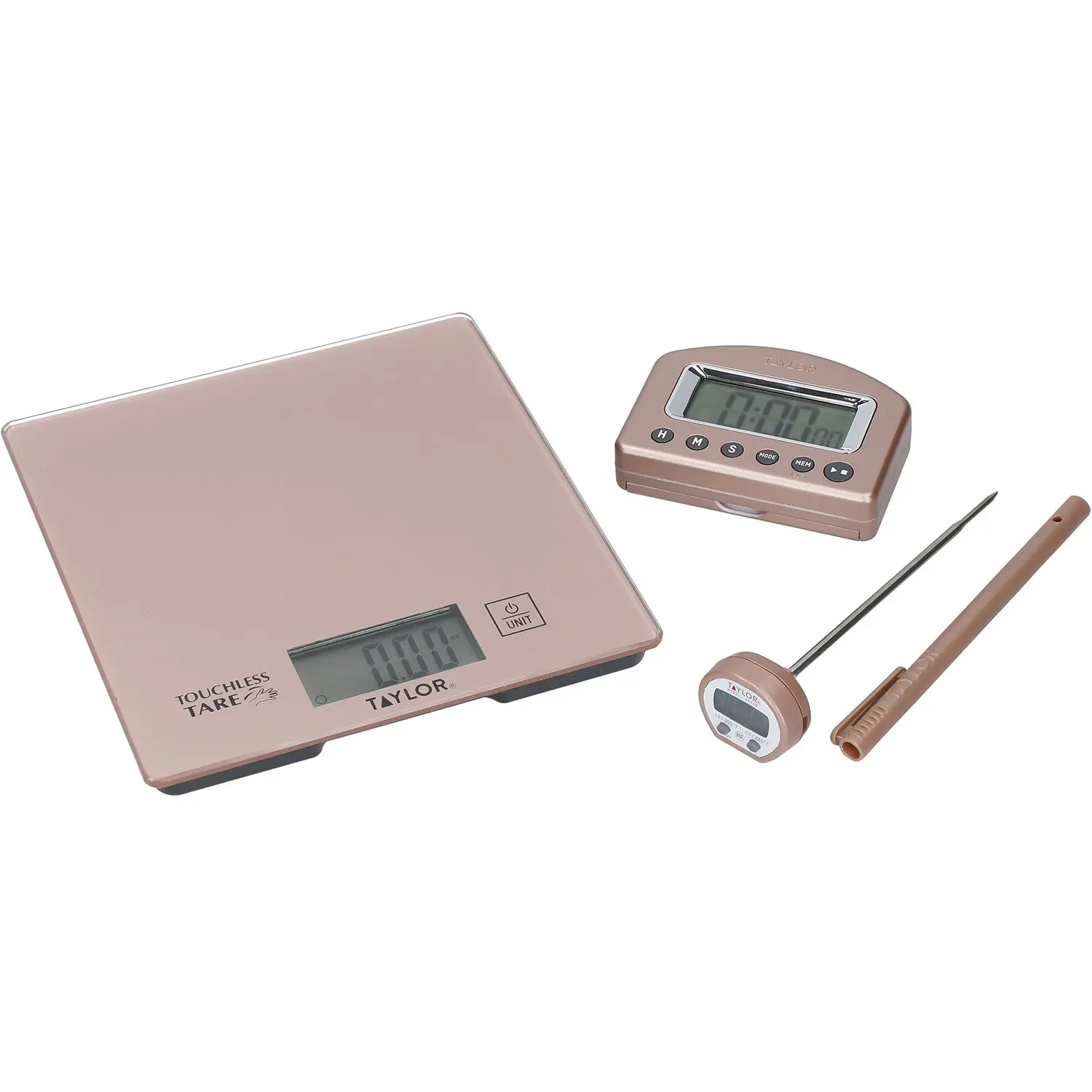 Kitchen Craft Taylor Pro Kitchen Scale Set 3 Pieces, Rose Gold 1 Kitchen Craft Taylor Pro Kitchen Scale Set 3 Pieces, Rose Gold