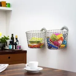 Korbo Bin 16 Basket, Galvanized -Cheap Sagaform Store korbo bin 16 basket 15 2