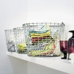 Korbo Bucket 24 Basket, Galvanized -Cheap Sagaform Store korbo bucket basket galvanized 7