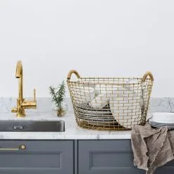 Korbo Classic 35 Basket, Brass -Cheap Sagaform Store korbo classic 35 basket brass 6