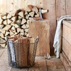 Korbo Classic 24 Basket, Galvanized -Cheap Sagaform Store korbo classic basket galvanized 24