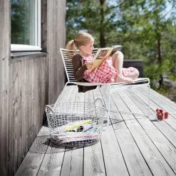 Korbo Classic 35 Basket, Galvanized -Cheap Sagaform Store korbo classic basket galvanized 27