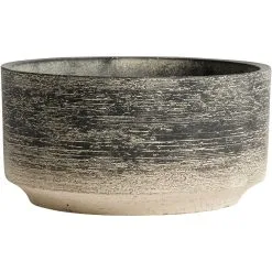 Muubs Kanji Pot Cement Black-grey, Ø23 Cm