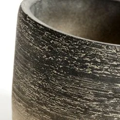 Muubs Kanji Pot Cement Black-grey, Ø15 Cm -Cheap Sagaform Store muubs kanji pot cement black grey 3