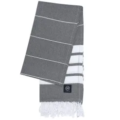 Recycled By Wille Alma Hamam Bath Sheet 80x180 Cm, Dark Grey