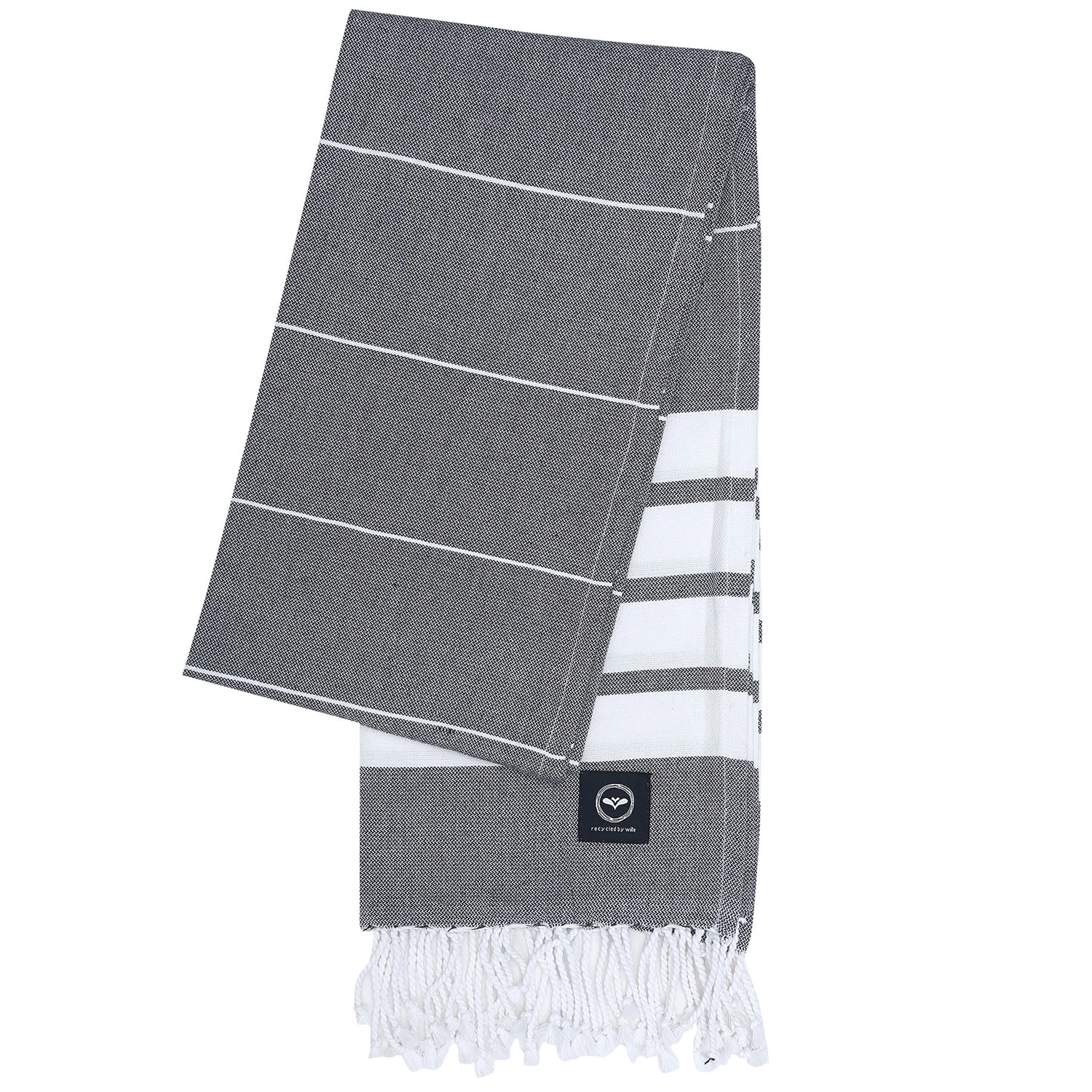 Recycled By Wille Alma Hamam Bath Sheet 80x180 Cm, Dark Grey 1 Recycled By Wille Alma Hamam Bath Sheet 80x180 Cm, Dark Grey