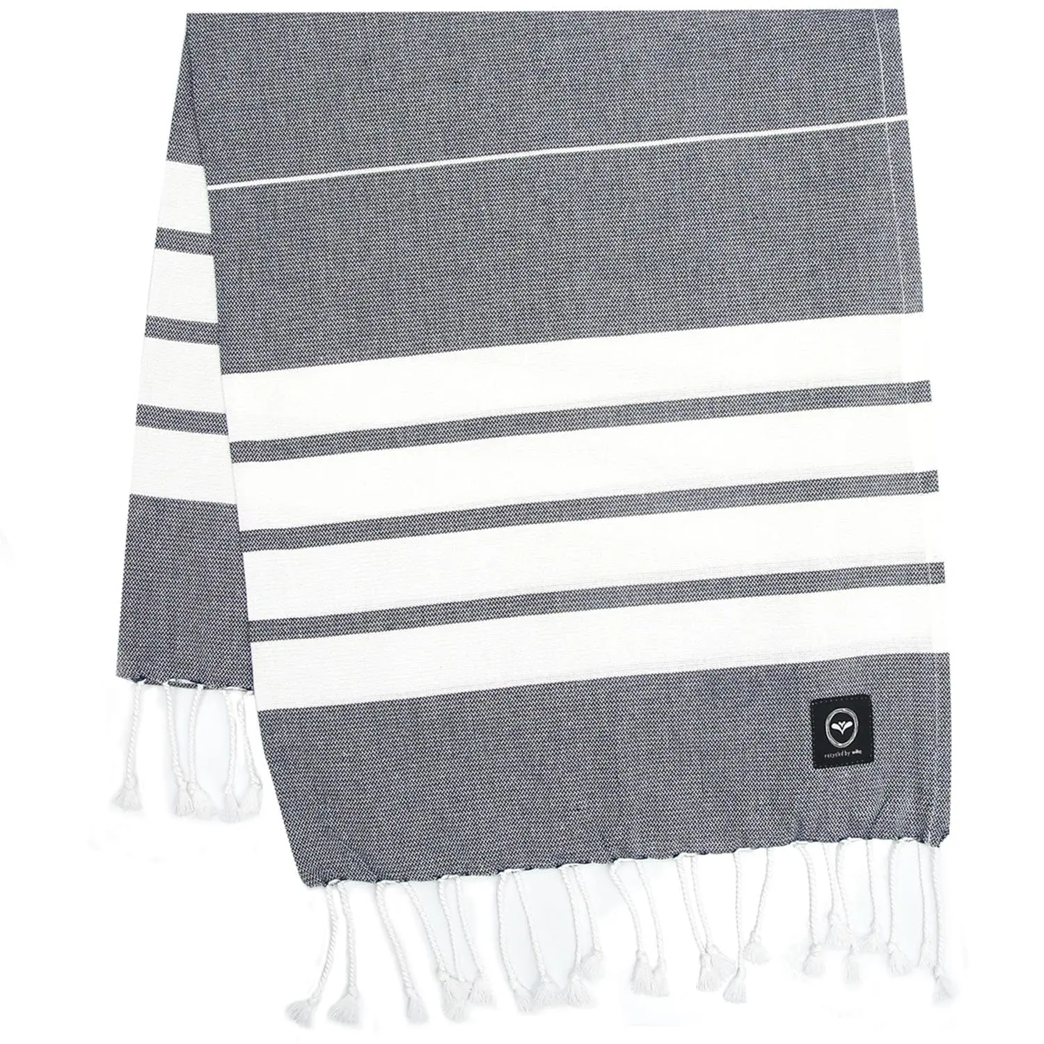 Recycled By Wille Alma Hamam Bath Sheet 80x180 Cm, Blue 1 Recycled By Wille Alma Hamam Bath Sheet 80x180 Cm, Blue