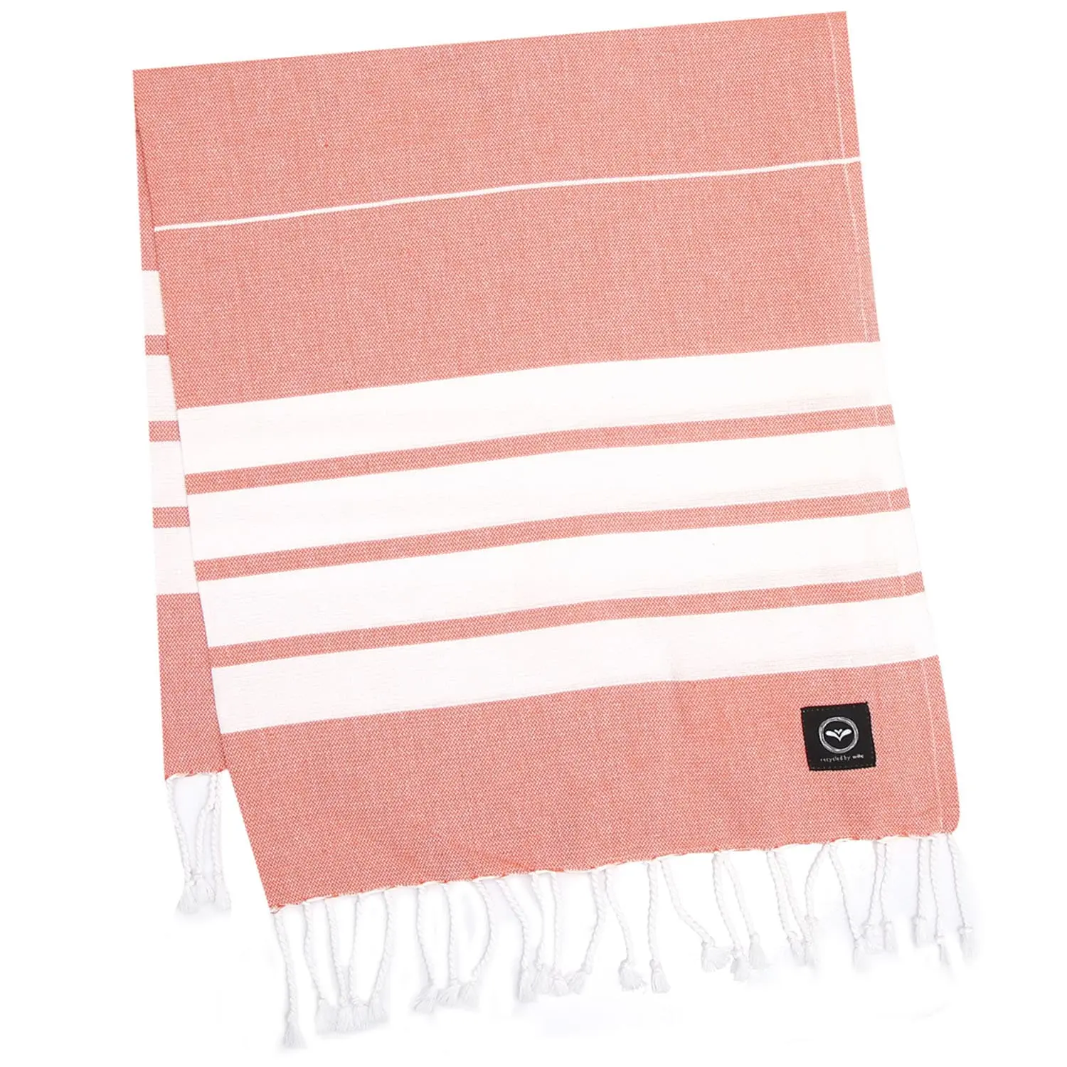 Recycled By Wille Alma Hamam Bath Sheet 80x180 Cm, Orange 1 Recycled By Wille Alma Hamam Bath Sheet 80x180 Cm, Orange