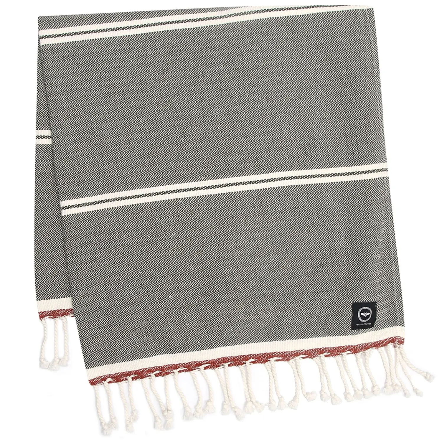 Recycled By Wille Amasra Hamam Bath Sheet 90x190 Cm, Olive Green 1 Recycled By Wille Amasra Hamam Bath Sheet 90x190 Cm, Olive Green