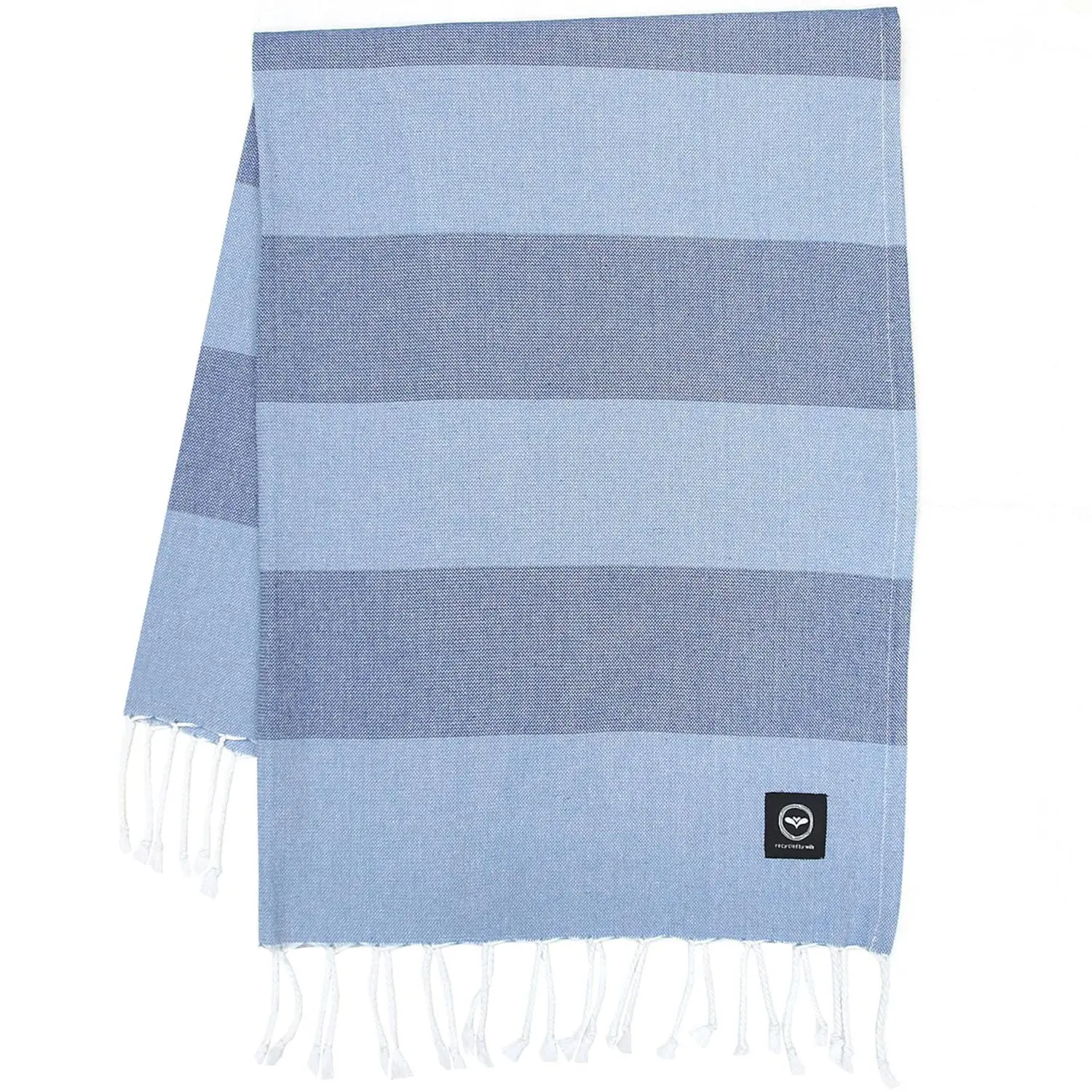 Recycled By Wille Kochi Hamam Bath Sheet 80x180 Cm, Blue 1 Recycled By Wille Kochi Hamam Bath Sheet 80x180 Cm, Blue