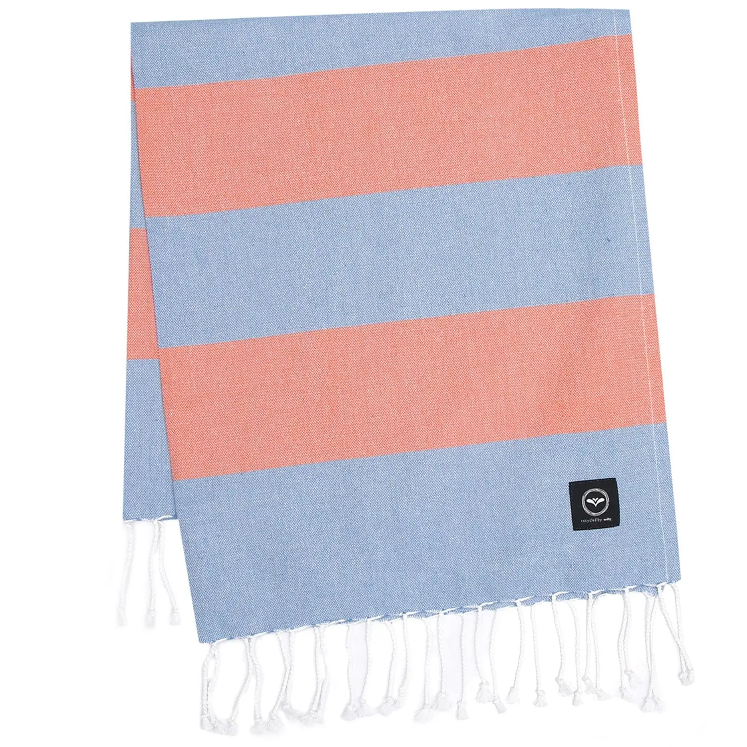 Recycled By Wille Kochi Hamam Bath Sheet 80x180 Cm, Blue/Orange 1 Recycled By Wille Kochi Hamam Bath Sheet 80x180 Cm, Blue/Orange