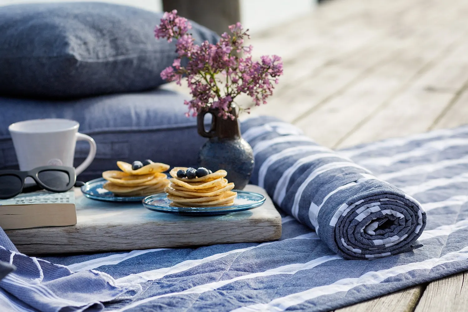 Recycled By Wille Svea Beach Mattress With Pillow 70x170 Cm, Marin 2 Recycled By Wille Svea Beach Mattress With Pillow 70x170 Cm, Marin - Image 2