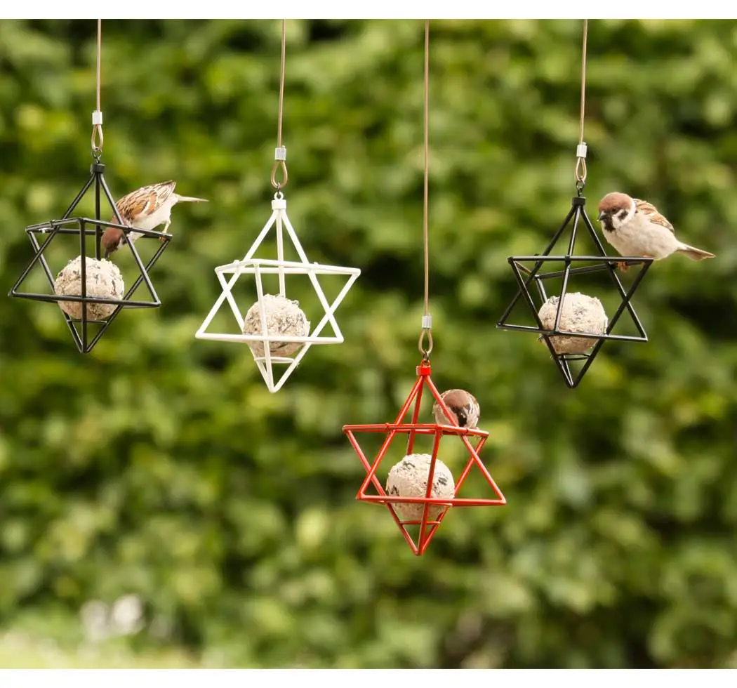 Wildlife Garden Suet Ball Feeder Star, Red 3 Wildlife Garden Suet Ball Feeder Star, Red - Image 3