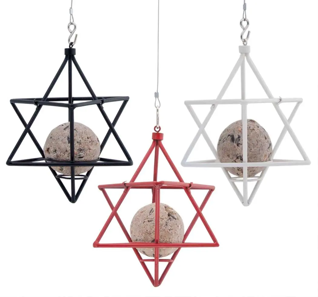 Wildlife Garden Suet Ball Feeder Star, Red 2 Wildlife Garden Suet Ball Feeder Star, Red - Image 2